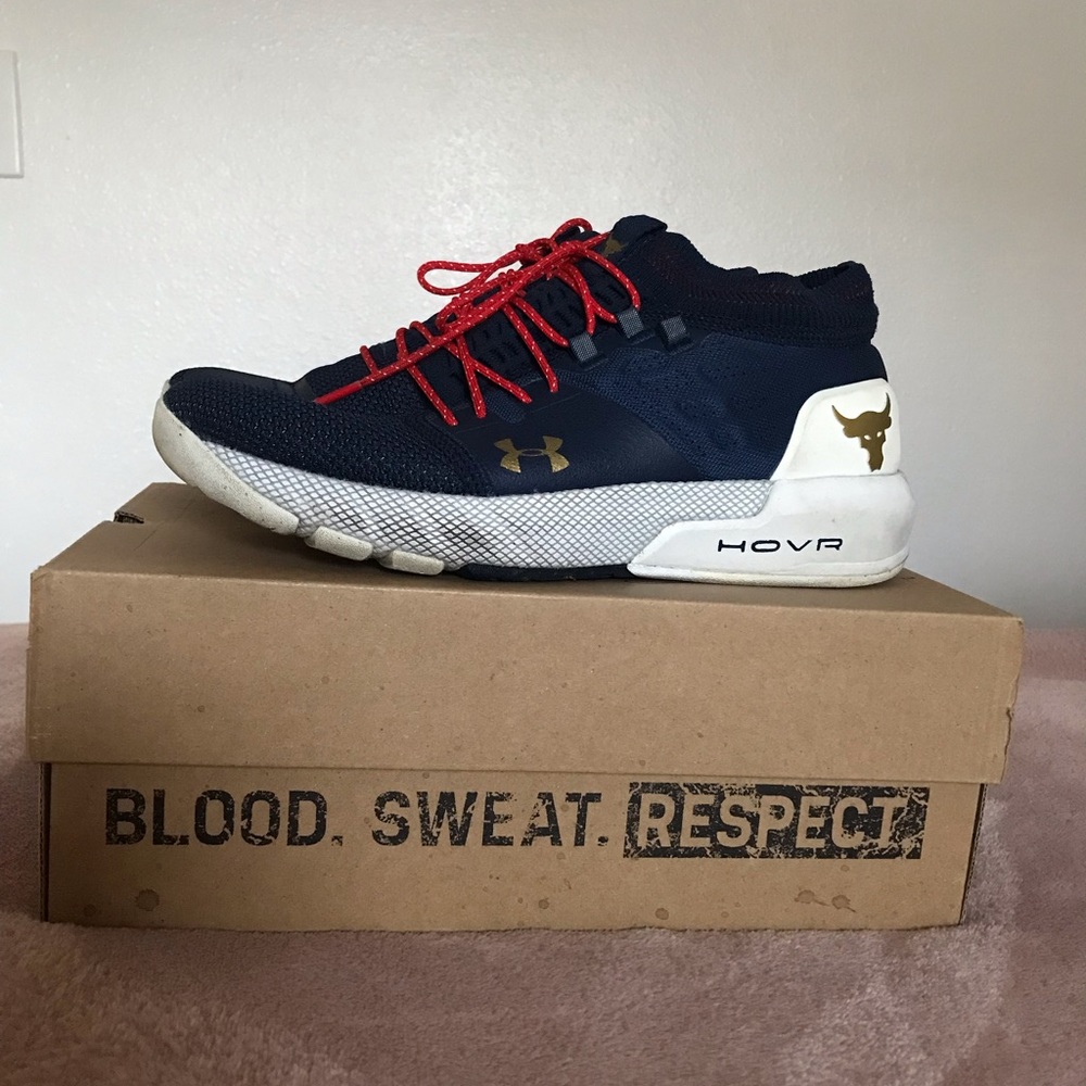 Under Armour Womens Project Rock HOVR navy blue